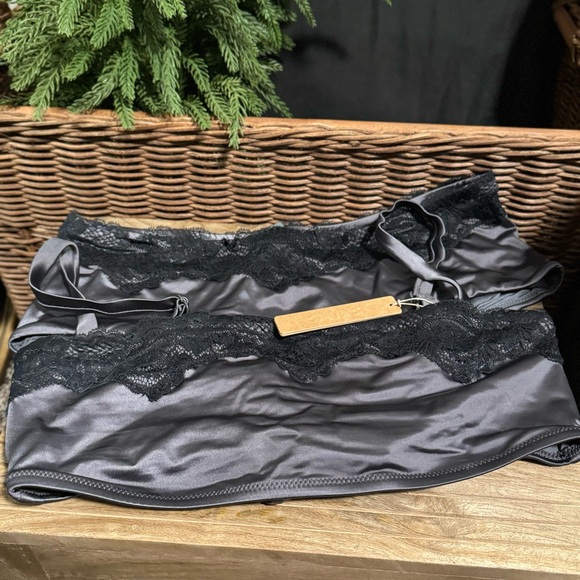 SKIMS Black Satin Bikini Set - Picture 2 of 12